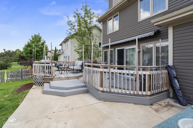 337 Aristocrat Dr, Bolingbrook, IL 60490 - view of patio / terrace with a wooden deck and fence