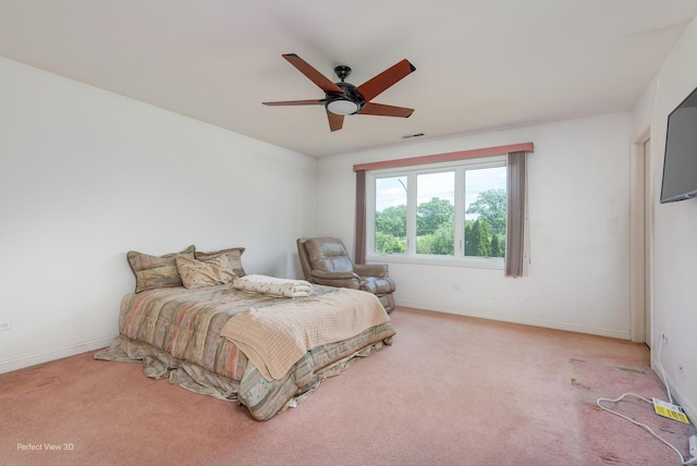 20825 Brookside Blvd, Olympia Fields, IL 60461 - bedroom with carpet, baseboards, and ceiling fan