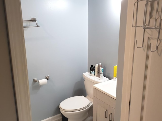 1020 Woodside Dr, Roselle, IL 60172 - half bathroom featuring vanity and toilet