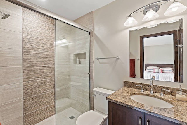 1224 Barclay Cir, Inverness, IL 60010 - bathroom with a shower stall, toilet, and vanity