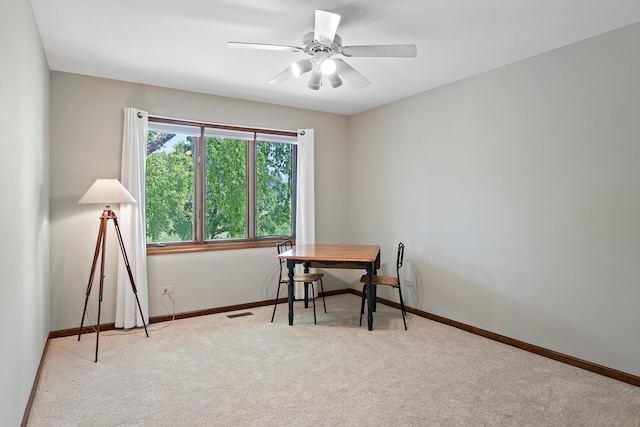 1224 Barclay Cir, Inverness, IL 60010 - carpeted office space featuring a ceiling fan and baseboards