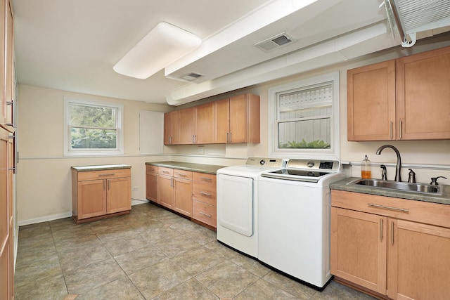 1706 Elm Ave, Northbrook, IL 60062 - laundry area with washing machine and dryer, cabinet space, and baseboards