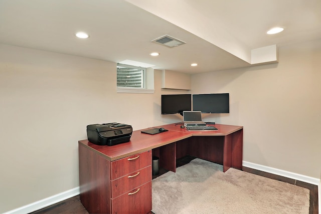 1706 Elm Ave, Northbrook, IL 60062 - office with baseboards and recessed lighting