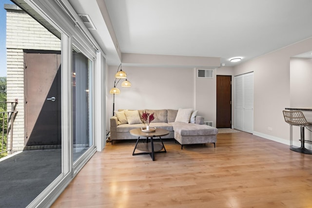 812 N River Rd Unit 3B, Mount Prospect, IL 60056 - living area featuring light wood finished floors and baseboards