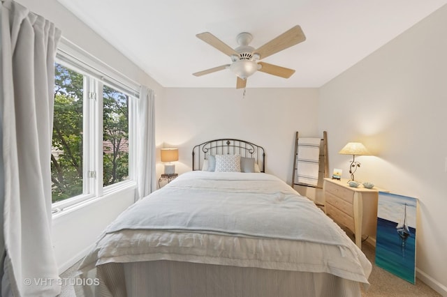 2260 Brookside Ct, Aurora, IL 60502 - carpeted bedroom with baseboards and ceiling fan