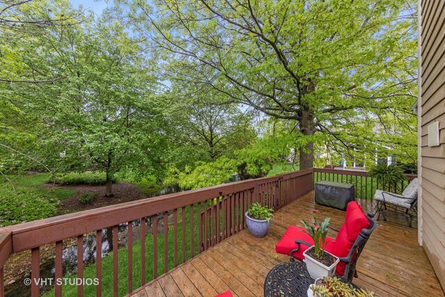 2260 Brookside Ct, Aurora, IL 60502 - view of wooden terrace
