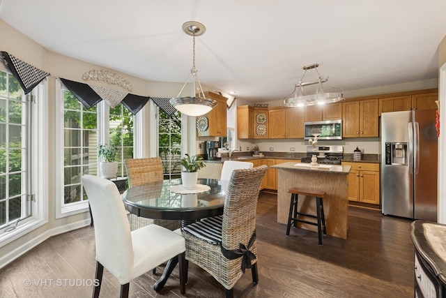 2260 Brookside Ct, Aurora, IL 60502 - dining room featuring dark wood finished floors