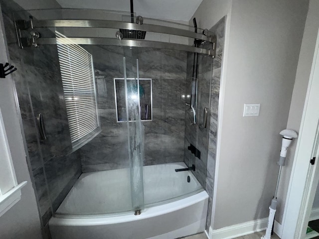 3356 N New England Ave, Chicago, IL 60634 - full bath featuring bath / shower combo with glass door and baseboards