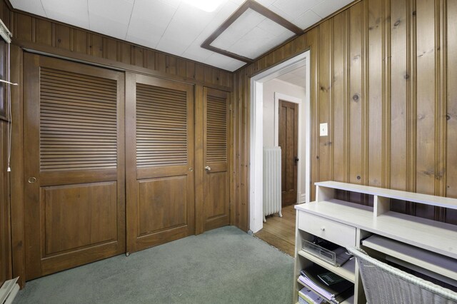 516 Clinton Ave, Oak Park, IL 60304 - hallway with light carpet and wooden walls