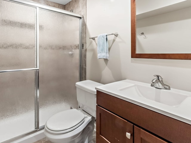 2303 Kentuck Ct, Naperville, IL 60564 - bathroom featuring toilet, vanity, and a stall shower