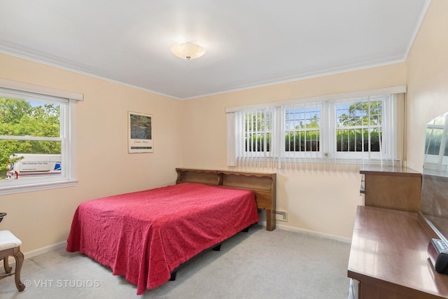 1401 S 6th Ave, Des Plaines, IL 60018 - carpeted bedroom featuring multiple windows and ornamental molding