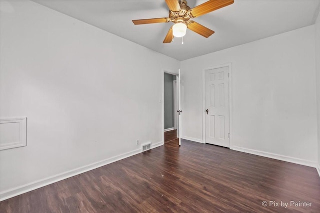 1315 W Galena Blvd, Aurora, IL 60506 - empty room featuring wood finished floors, baseboards, and ceiling fan