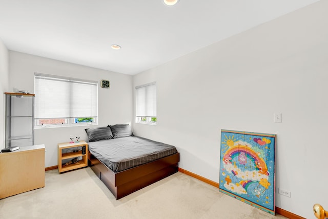 1925 W 34th St Unit A, Chicago, IL 60608 - bedroom featuring baseboards, carpet flooring, and recessed lighting