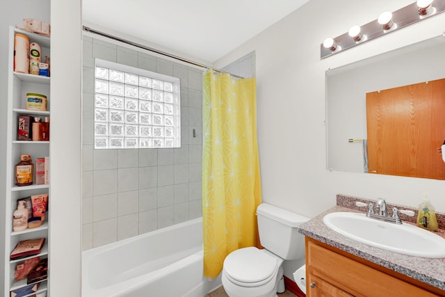 1925 W 34th St Unit A, Chicago, IL 60608 - bathroom featuring toilet, vanity, and shower / tub combo with curtain