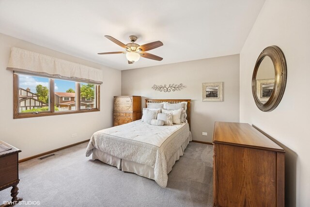 2950 Becket Ave, Westchester, IL 60154 - bedroom with baseboards, carpet flooring, and a ceiling fan