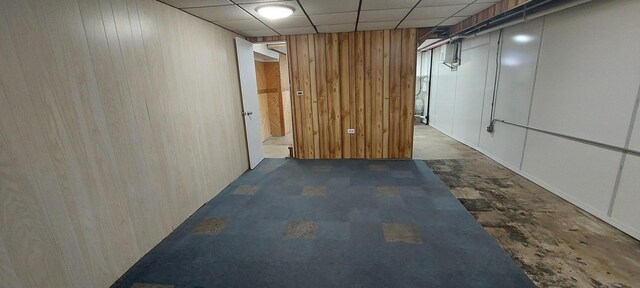 704 S Neltnor Blvd, West Chicago, IL 60185 - finished basement featuring wooden walls and a drop ceiling
