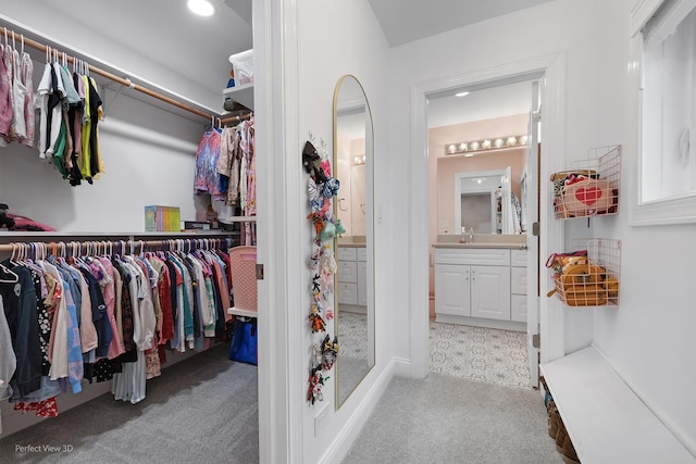 18089 W Pond Ridge Cir, Gurnee, IL 60031 - spacious closet featuring carpet floors and a sink