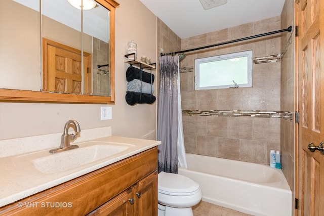 21W353 Drury Ln, Lombard, IL 60148 - bathroom with vanity, shower / tub combo, and toilet