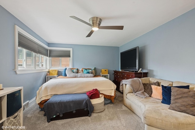 4253 Grove St, Skokie, IL 60076 - bedroom featuring carpet floors and ceiling fan