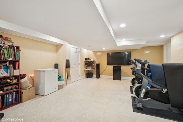 4253 Grove St, Skokie, IL 60076 - exercise area featuring recessed lighting
