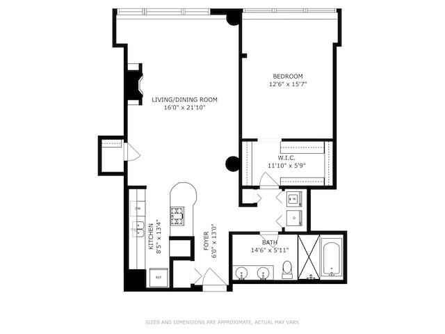 130 S Canal St Unit 216, Chicago, IL 60606 - floor plan / room layout