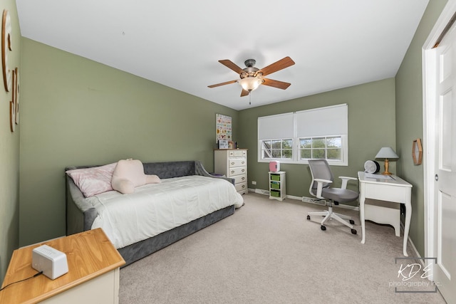 1309 Brunswick Ct, Naperville, IL 60540 - carpeted bedroom featuring baseboards and a ceiling fan