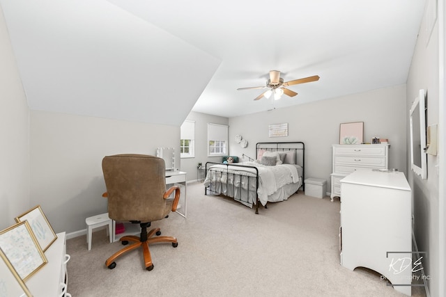 1309 Brunswick Ct, Naperville, IL 60540 - bedroom with light colored carpet and ceiling fan