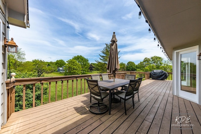 1309 Brunswick Ct, Naperville, IL 60540 - deck with outdoor dining area and area for grilling