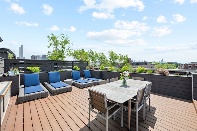 736 W Melrose St Unit 4W, Chicago, IL 60657 - wooden deck with a city view
