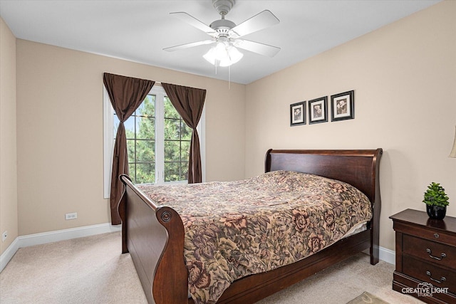 25700 Pastoral Dr, Plainfield, IL 60585 - bedroom featuring light colored carpet and ceiling fan