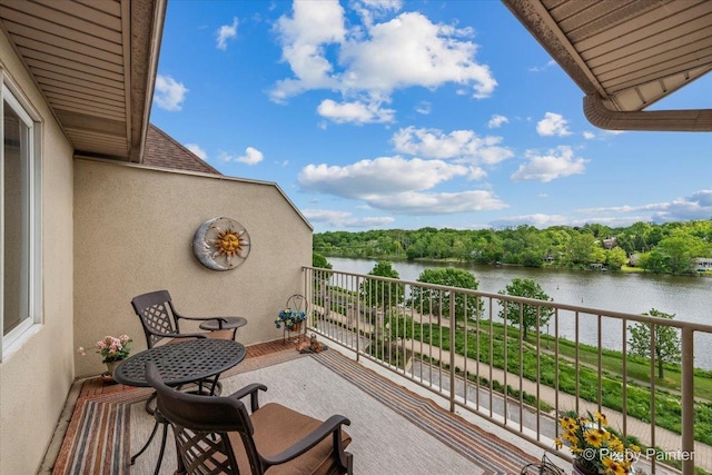 100 N River Ln Unit 409, Geneva, IL 60134 - balcony featuring a water view