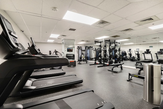 40 E 9th St Unit 716, Chicago, IL 60605 - gym with a paneled ceiling
