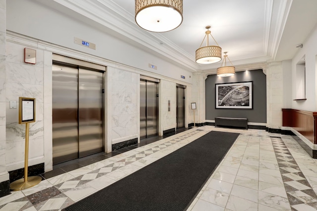 40 E 9th St Unit 716, Chicago, IL 60605 - lobby with ornamental molding