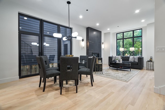 2049 W Race Ave, Chicago, IL 60612 - dining space featuring light wood finished floors, recessed lighting, and baseboards