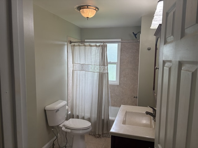 206 E Front St, Granville, IL 61326 - full bath with toilet, tile patterned flooring, shower / bathtub combination with curtain, and vanity