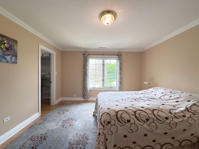 5 Todor Ct, Burr Ridge, IL 60527 - bedroom featuring baseboards, ornamental molding, and light wood-type flooring