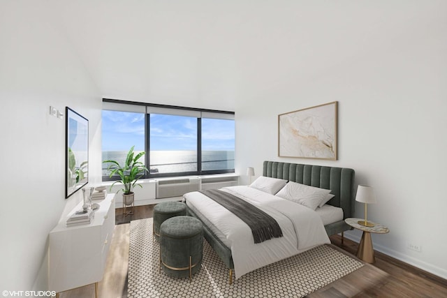 155 N Harbor Dr Unit 610, Chicago, IL 60601 - bedroom featuring wood finished floors, a water view, and baseboards