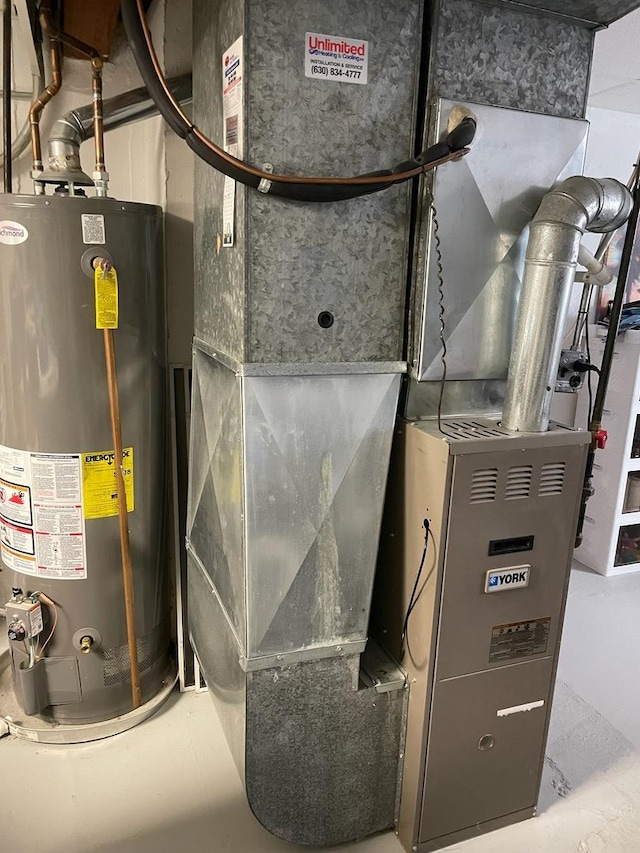 215-217 E Vermont St, Villa Park, IL 60181 - utility room with water heater and heating unit