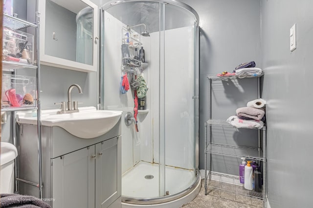 4536 W 79th Pl, Chicago, IL 60652 - bathroom with a shower stall and vanity