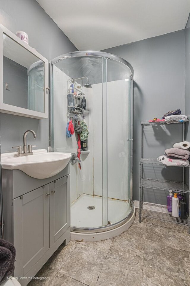 4536 W 79th Pl, Chicago, IL 60652 - full bath featuring a shower stall and vanity