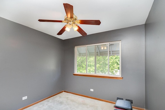 26244 S Cherry Ln, Monee, IL 60449 - unfurnished room featuring baseboards, carpet floors, and ceiling fan