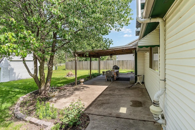 26244 S Cherry Ln, Monee, IL 60449 - view of patio with an attached carport