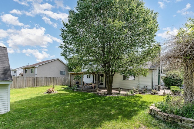 26244 S Cherry Ln, Monee, IL 60449 - rear view of property featuring a patio area and a fire pit