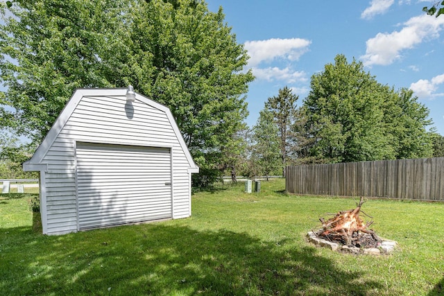 26244 S Cherry Ln, Monee, IL 60449 - view of yard featuring an outdoor fire pit