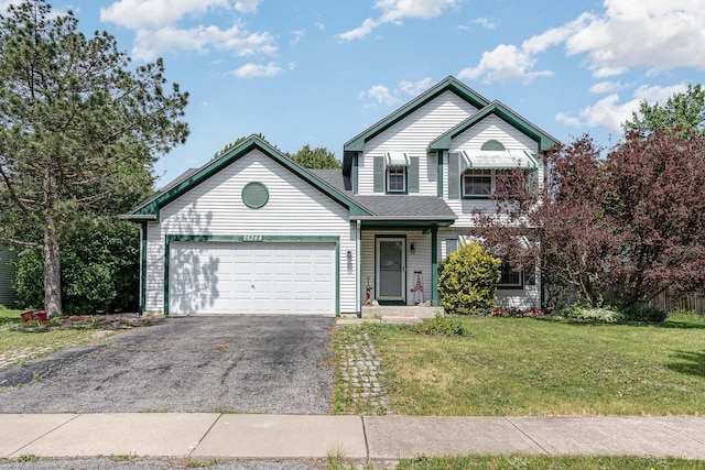26244 S Cherry Ln, Monee, IL 60449 - traditional-style home featuring driveway, a front yard, and an attached garage
