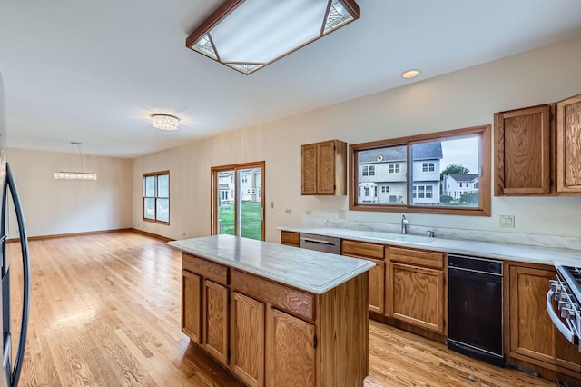 1574 Crowfoot Cir, Hoffman Estates, IL 60169 - kitchen featuring a sink, light countertops, and brown cabinets
