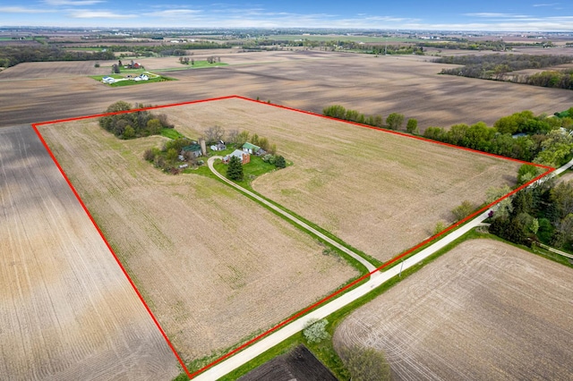 view of rural area with property boundaries highlighted