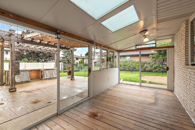 8144 Bunker Dr, Orland Park, IL 60462 - unfurnished sunroom featuring lofted ceiling