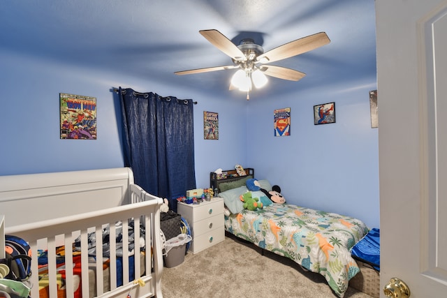 1502 S Mill St, Pontiac, IL 61764 - carpeted bedroom with a ceiling fan
