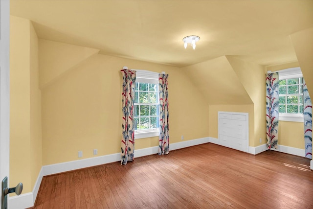 402 S Coler Ave, Urbana, IL 61801 - additional living space with wood finished floors, vaulted ceiling, and healthy amount of natural light